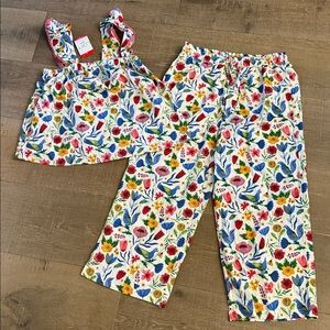 LOFT Sleep Pajama Set Women's XS Tank Cami Top & capris Pants Lounge Wear NWT